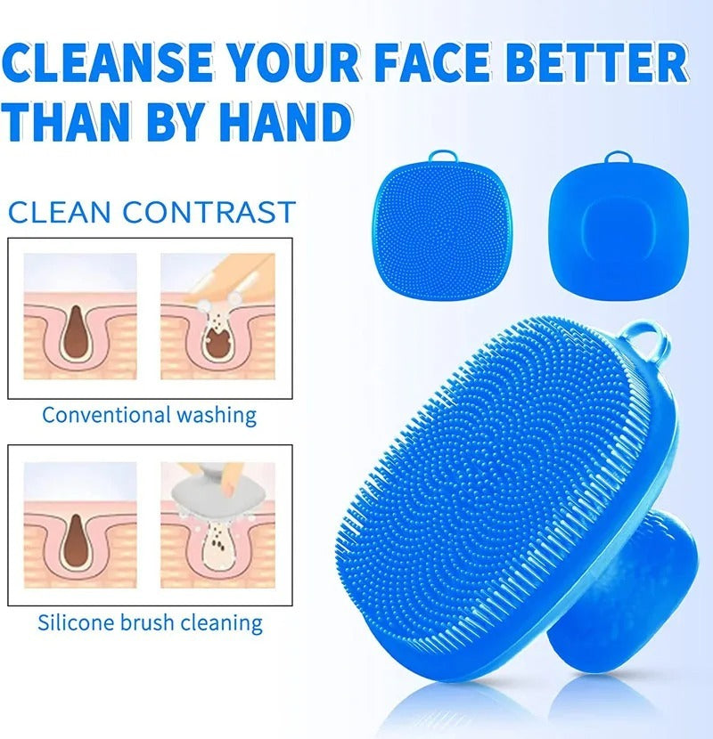 Handheld Face Brush Silicone Cleansing