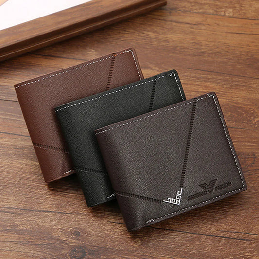 Men's Lychee Texture Leather Wallet